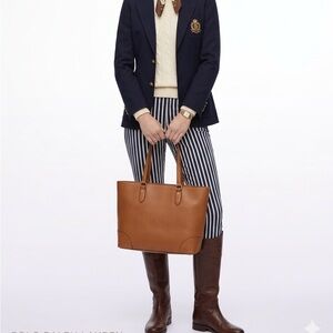 Navy & White Striped Nautical Y2K Skinny Pants